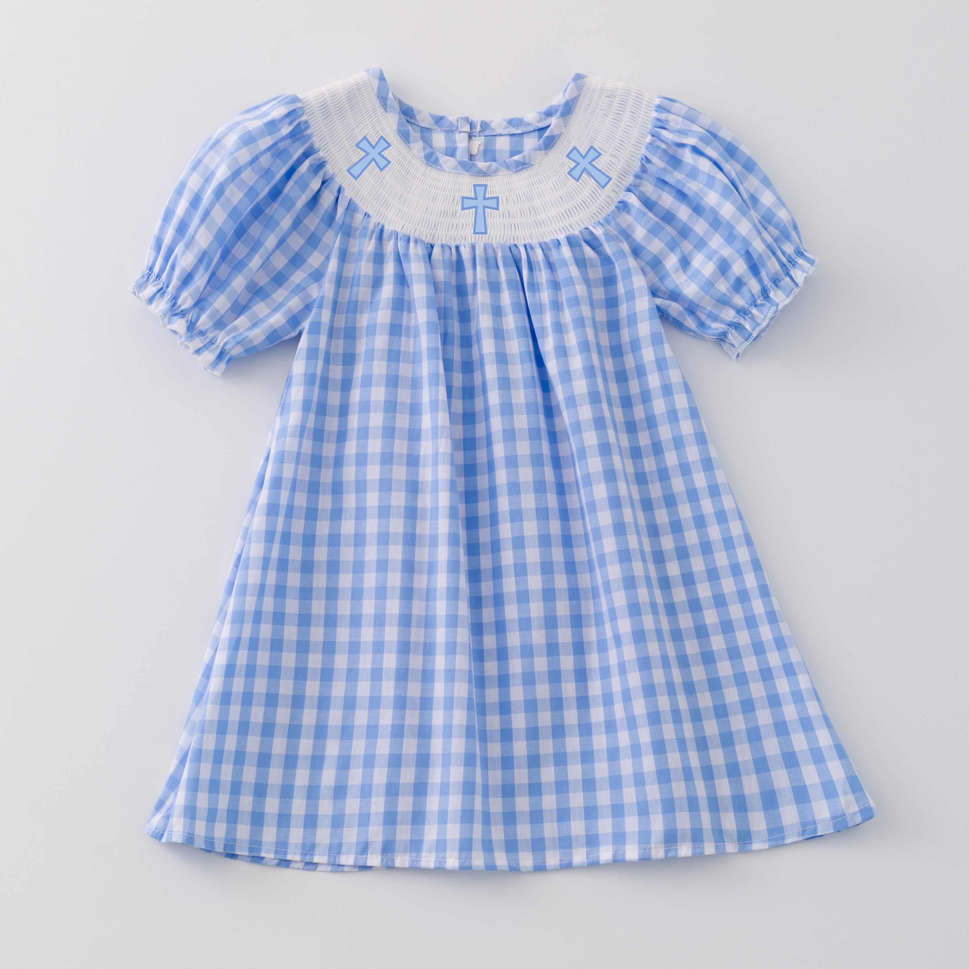 (Pre Order)Girls and Boys Easter Bunny Embroidery Smocked Dress Romper Outfit