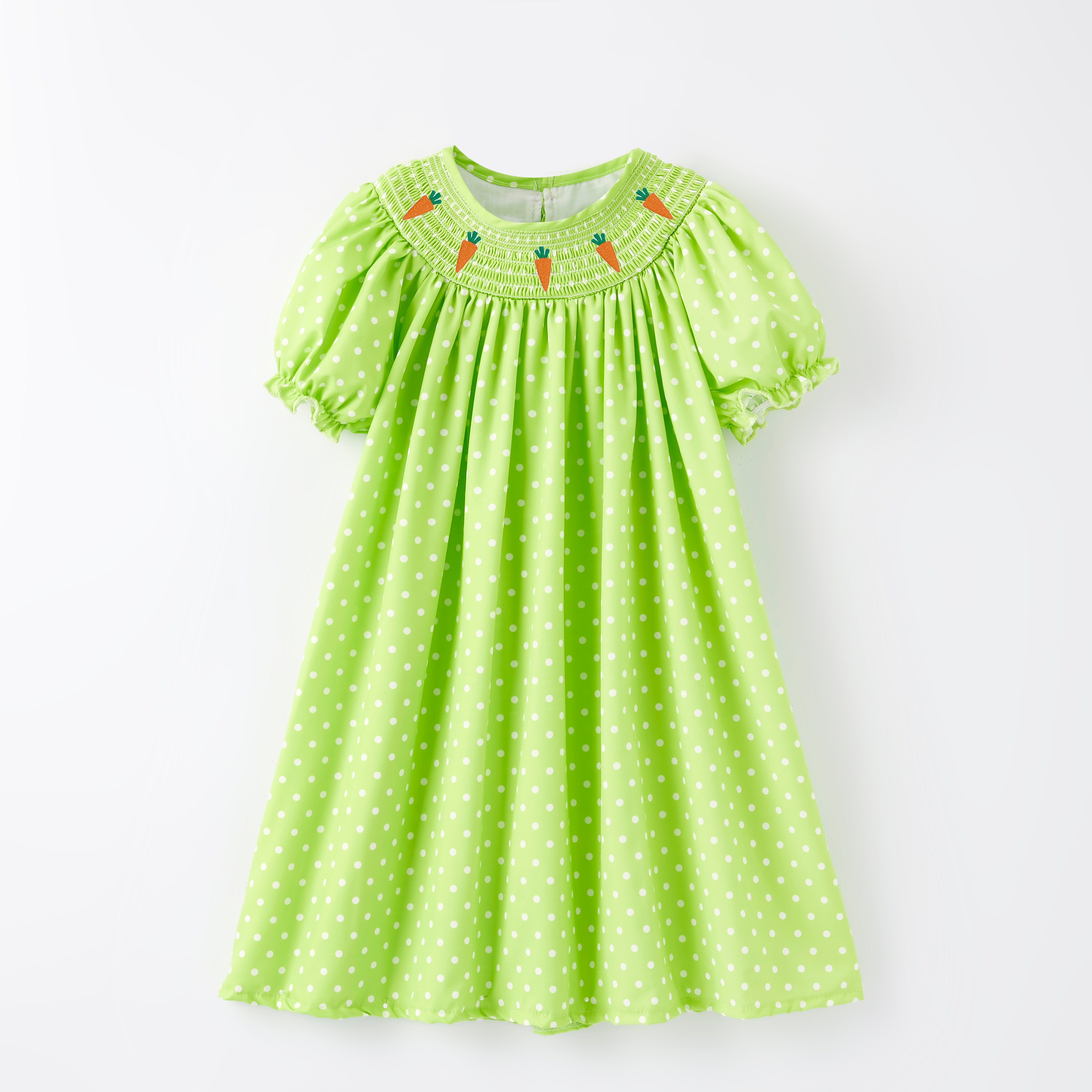 (Pre Order)Sisters Easter Bunny Embroidery Smocked Dress and Romper