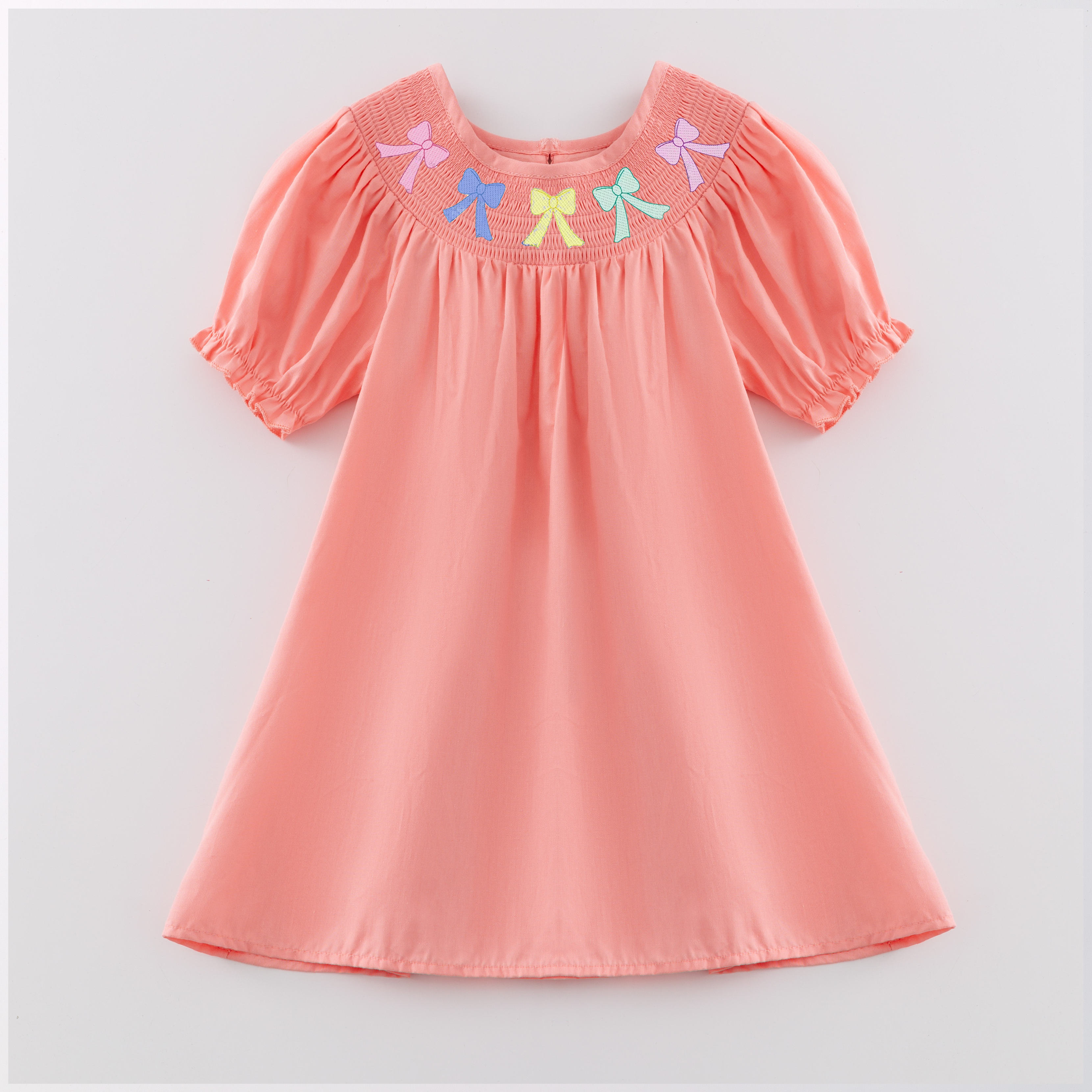 (Pre Order)Sisters Easter Bunny Embroidery Smocked Dress and Romper