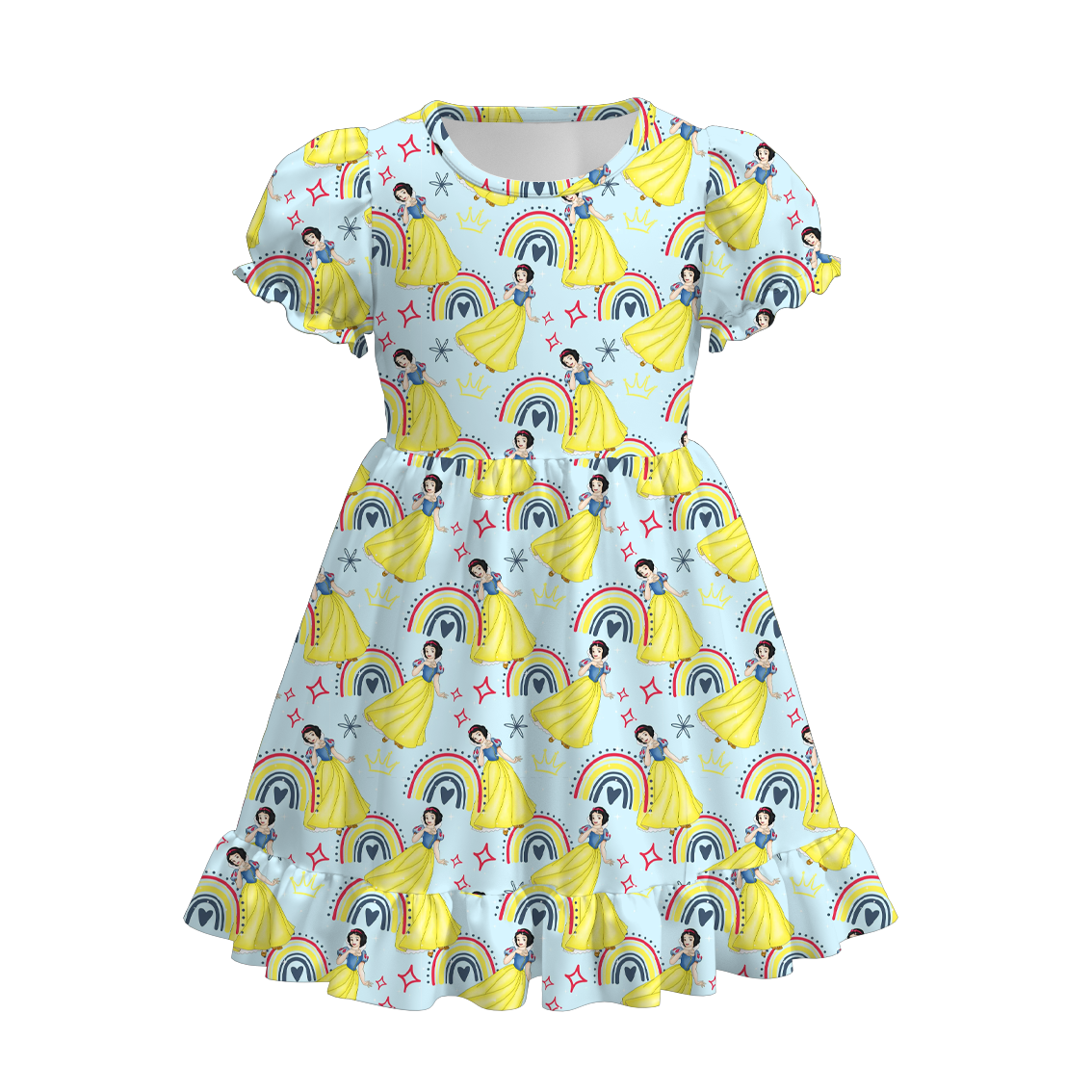 (Pre Order)Girls Spring and Summer Princess Print Dress