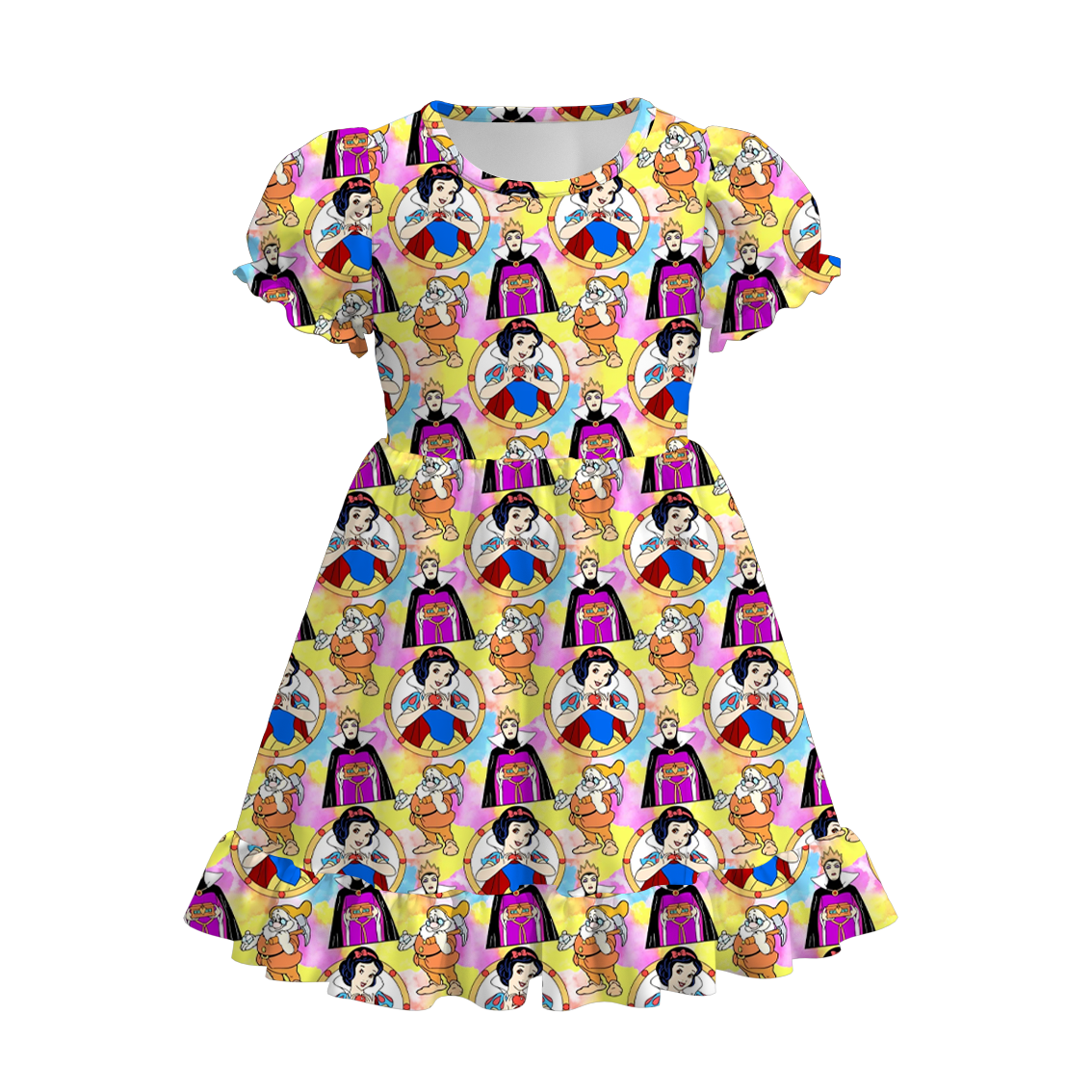 (Pre Order)Girls Spring and Summer Princess Print Dress