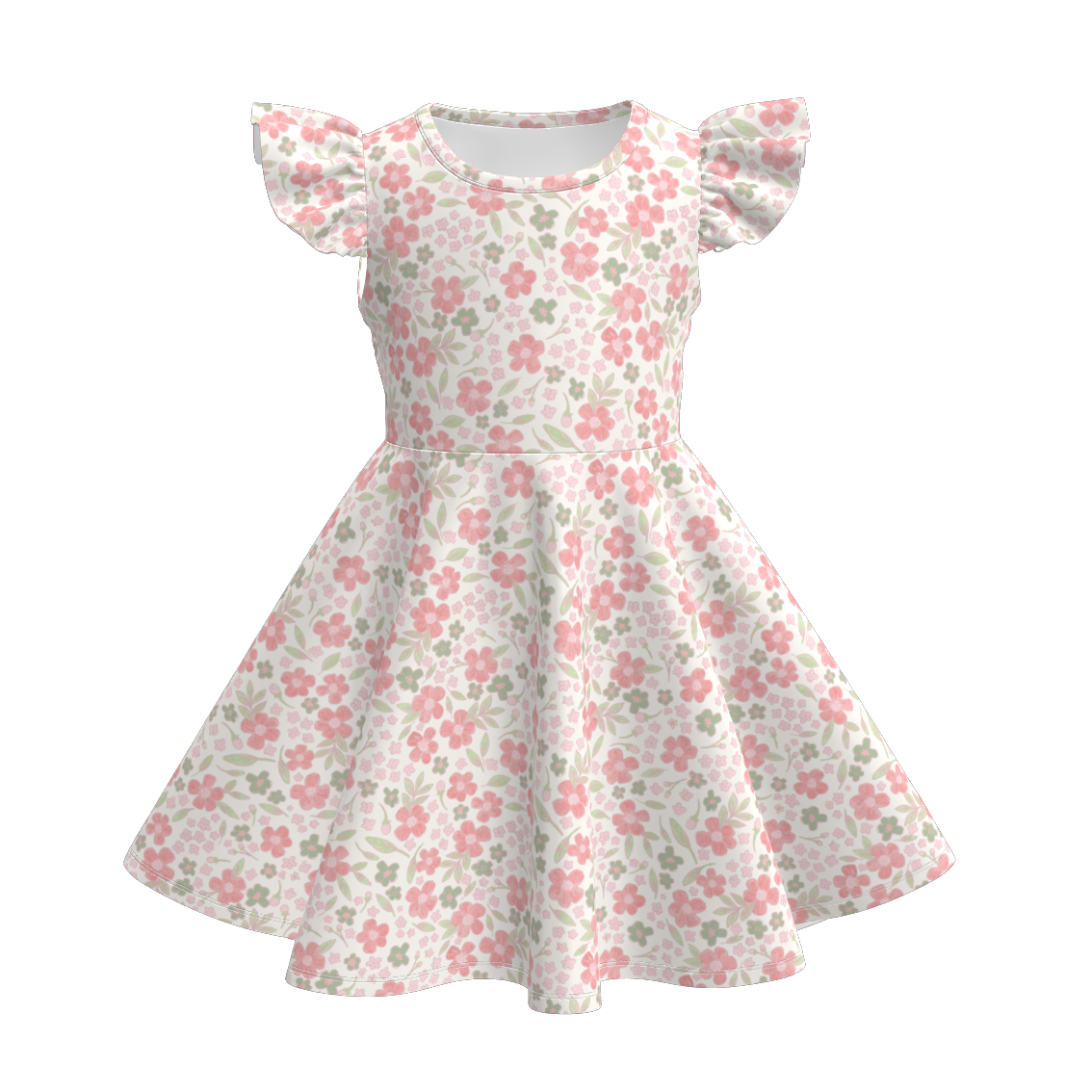 (Pre Order)Girls Easter Bunny&Floral Print Dress