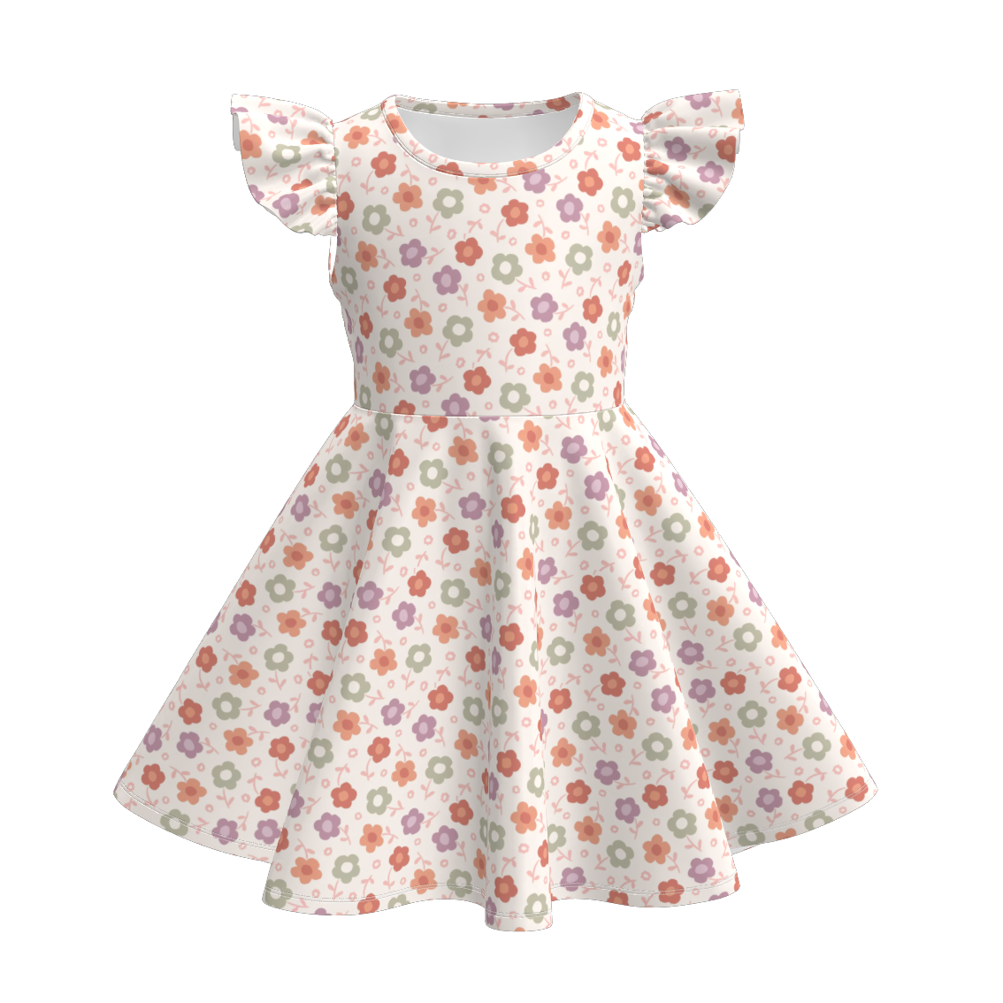 (Pre Order)Girls Easter Bunny&Floral Print Dress