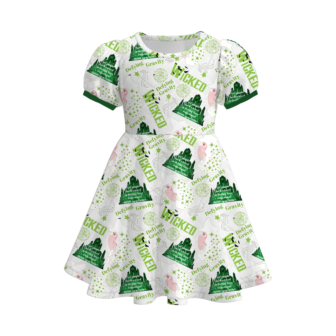 (Pre Order)Girls Spring and Summer Movie Character Print Dress