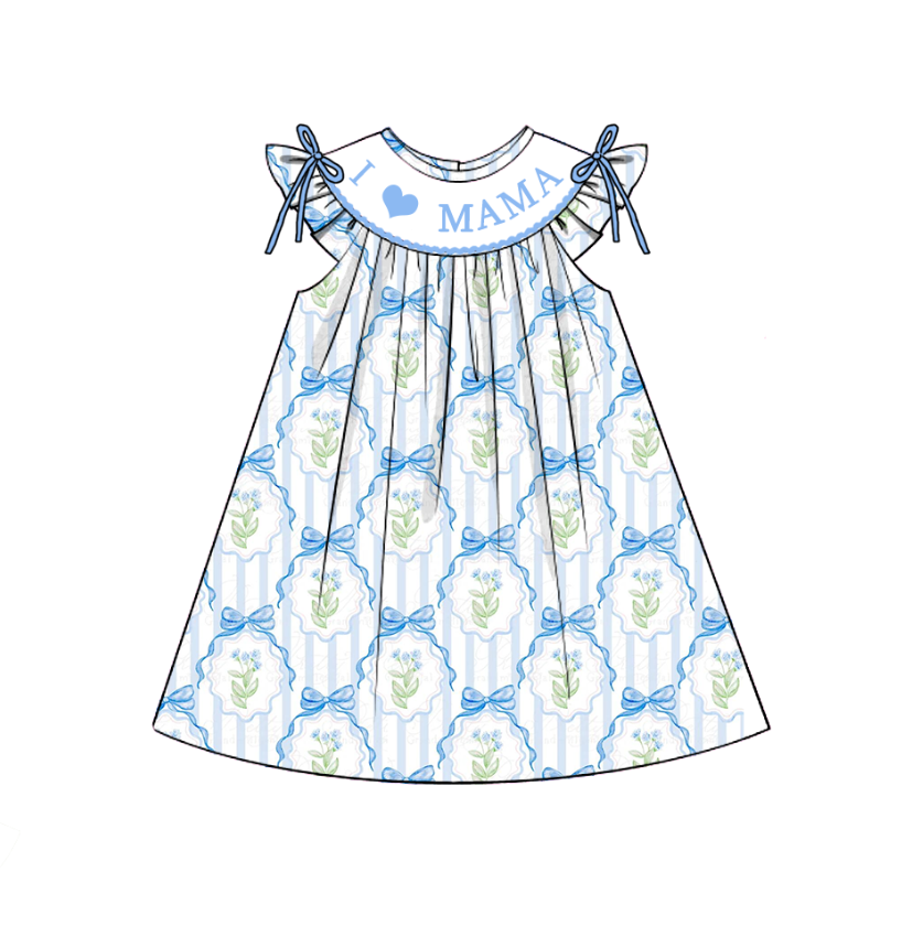 (Pre Order)Sisters Spring and Summer Embroidery Smocked Dress&Romper