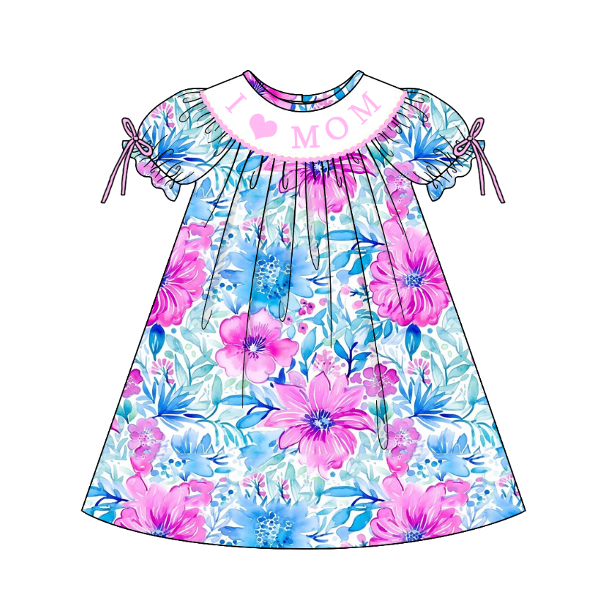 (Pre Order)Sisters Spring and Summer Embroidery Smocked Dress&Romper