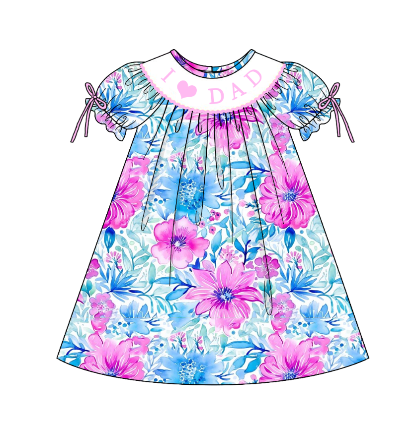 (Pre Order)Sisters Spring and Summer Embroidery Smocked Dress&Romper