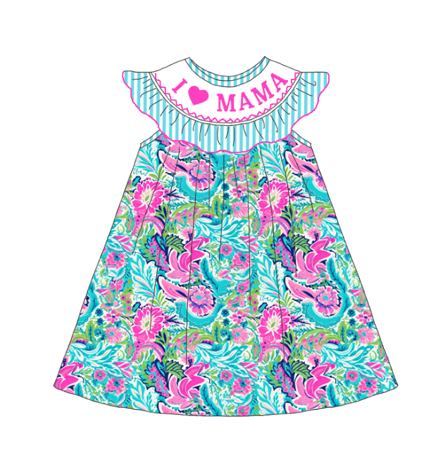 (Pre Order)Sisters Spring and Summer Embroidery Smocked Dress&Romper