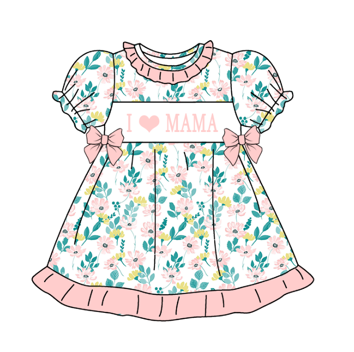 (Pre Order)Sibling Spring and Summer Embroidery Smocked Dress,Romper&Shorts Set
