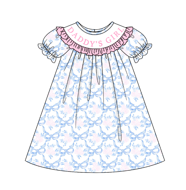 (Pre Order)Sibling Spring and Summer Embroidery Smocked Dress,Romper&Shorts Set