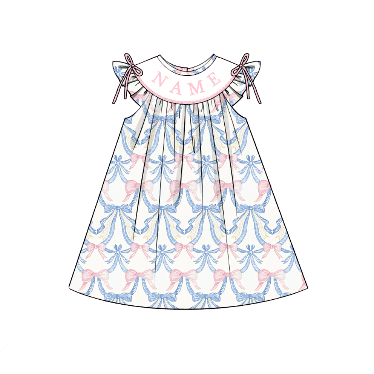 (Pre Order)Sisters Spring and Summer Embroidery Smocked Dress&Romper