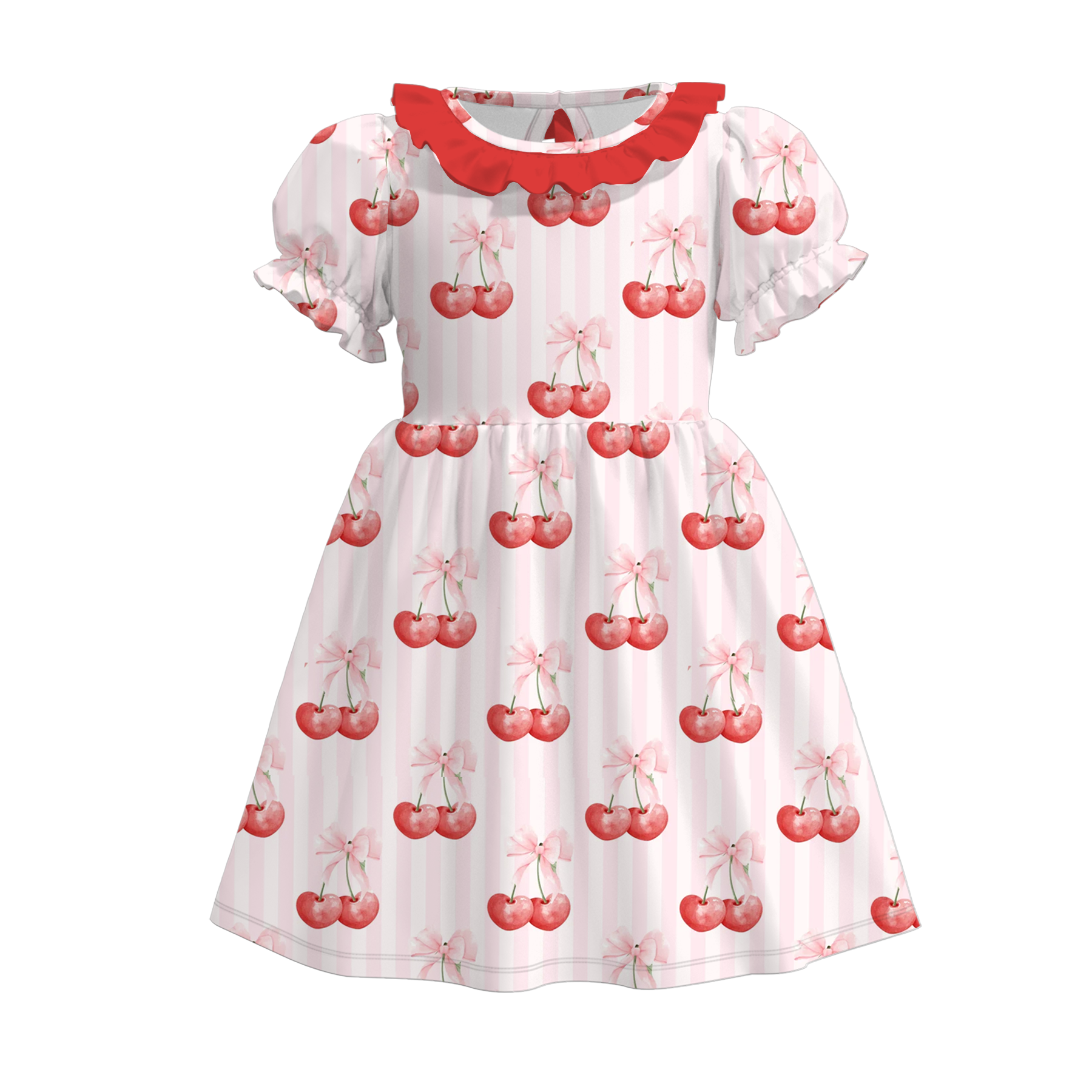 (Pre Order)Girls Spring and Summer Cherry Print Dress