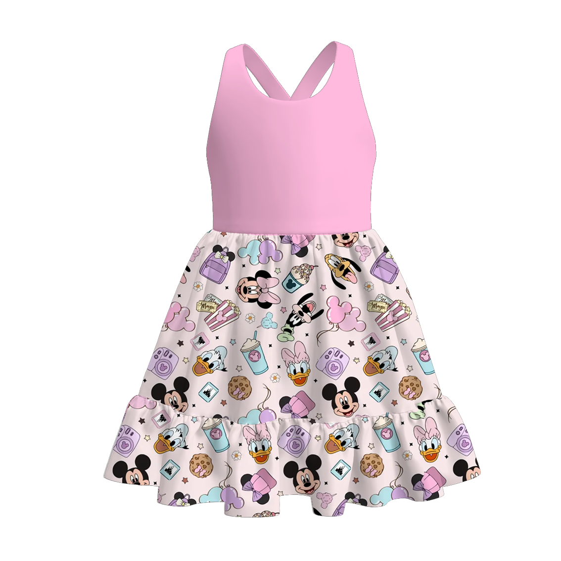 (Pre Order)Mommy and Me Spring&Summer Princess Print Dress