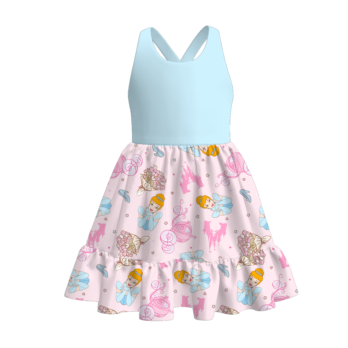(Pre Order)Mommy and Me Spring&Summer Princess Print Dress