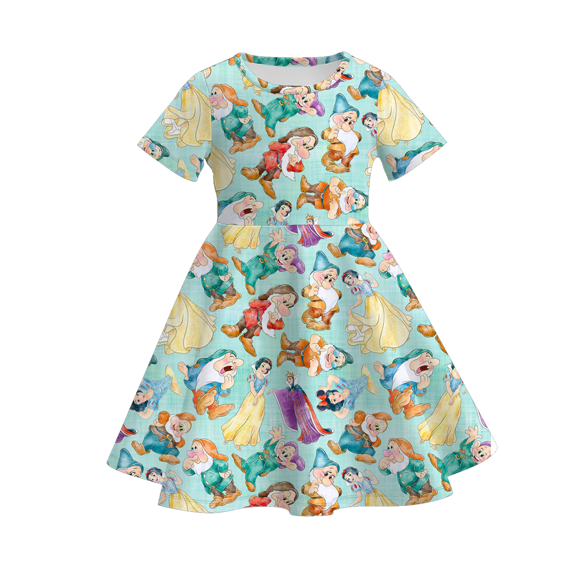 (Pre Order)Girls Spring and Summer Princess&Cartoon Print Dress