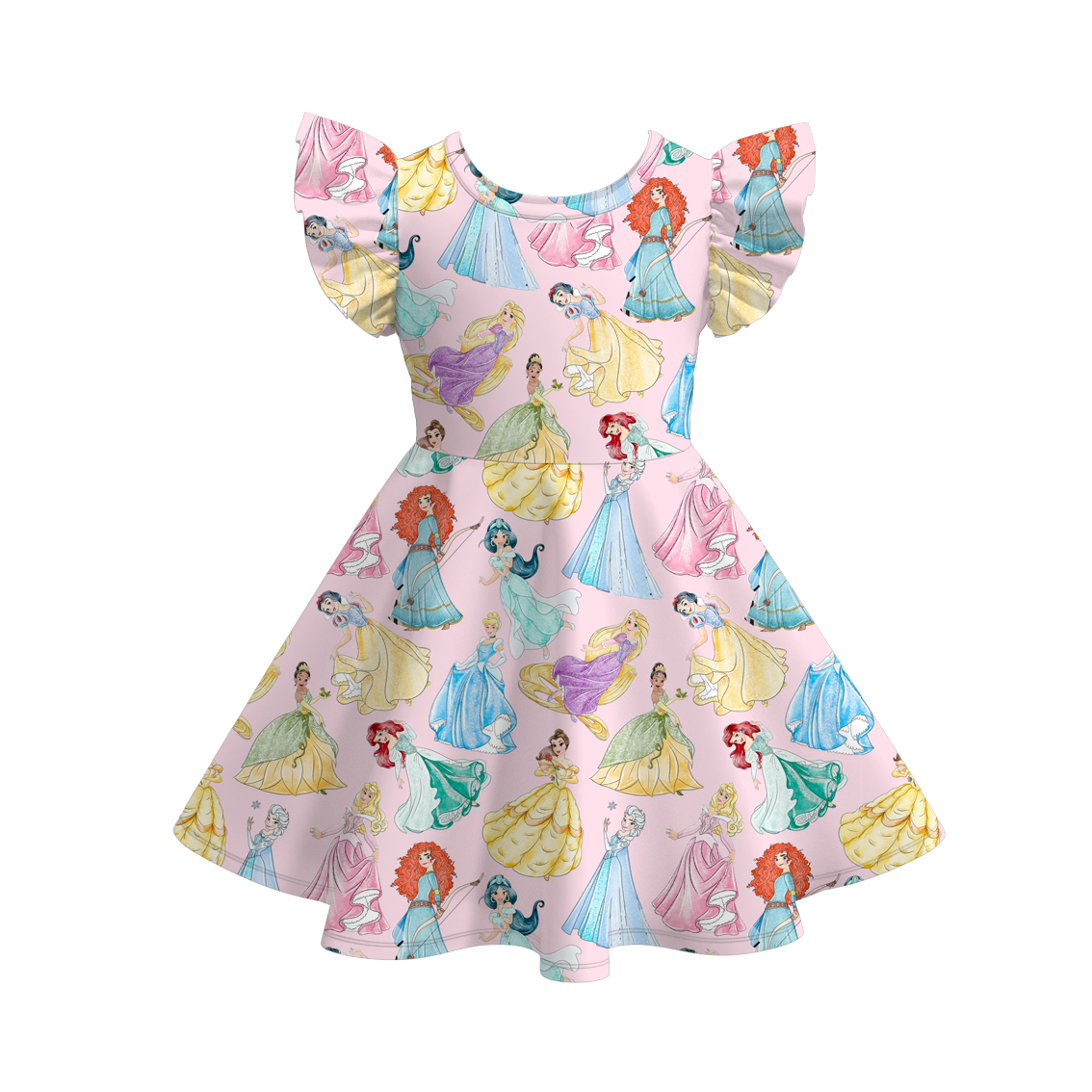 (Pre Order)Girls Spring and Summer Princess&Cartoon Print Dress