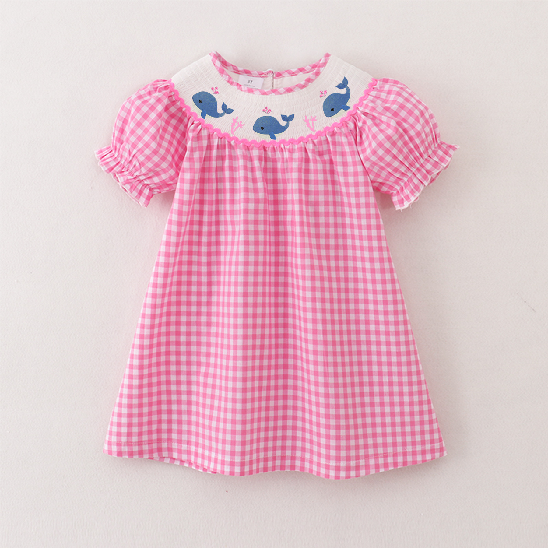 (Pre Order)Sisters Spring and Summer Princess&Whale Embroidery Smocked Dress and Romper