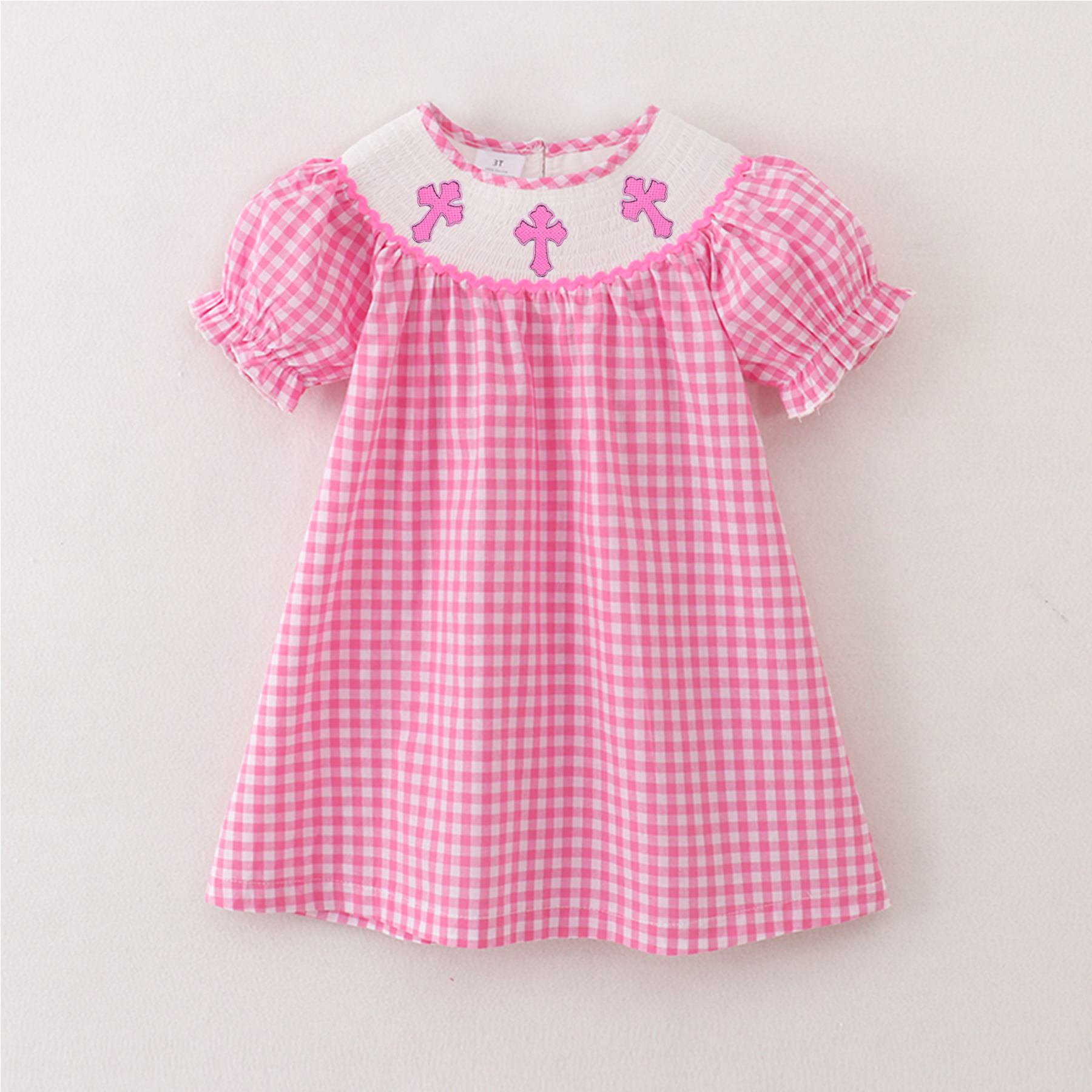 (Pre Order)Sisters Spring and Summer Cross&Cherry Embroidery Smocked Dress and Romper