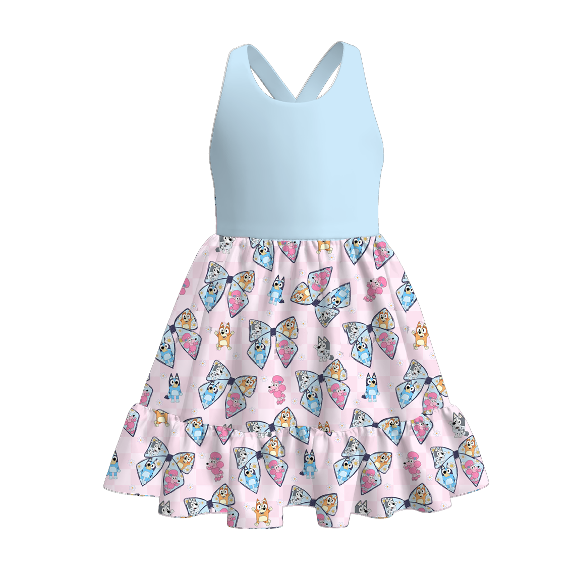 (Pre Order)Sisters Spring and Summer Cartoon Print Dress,Romper and Set