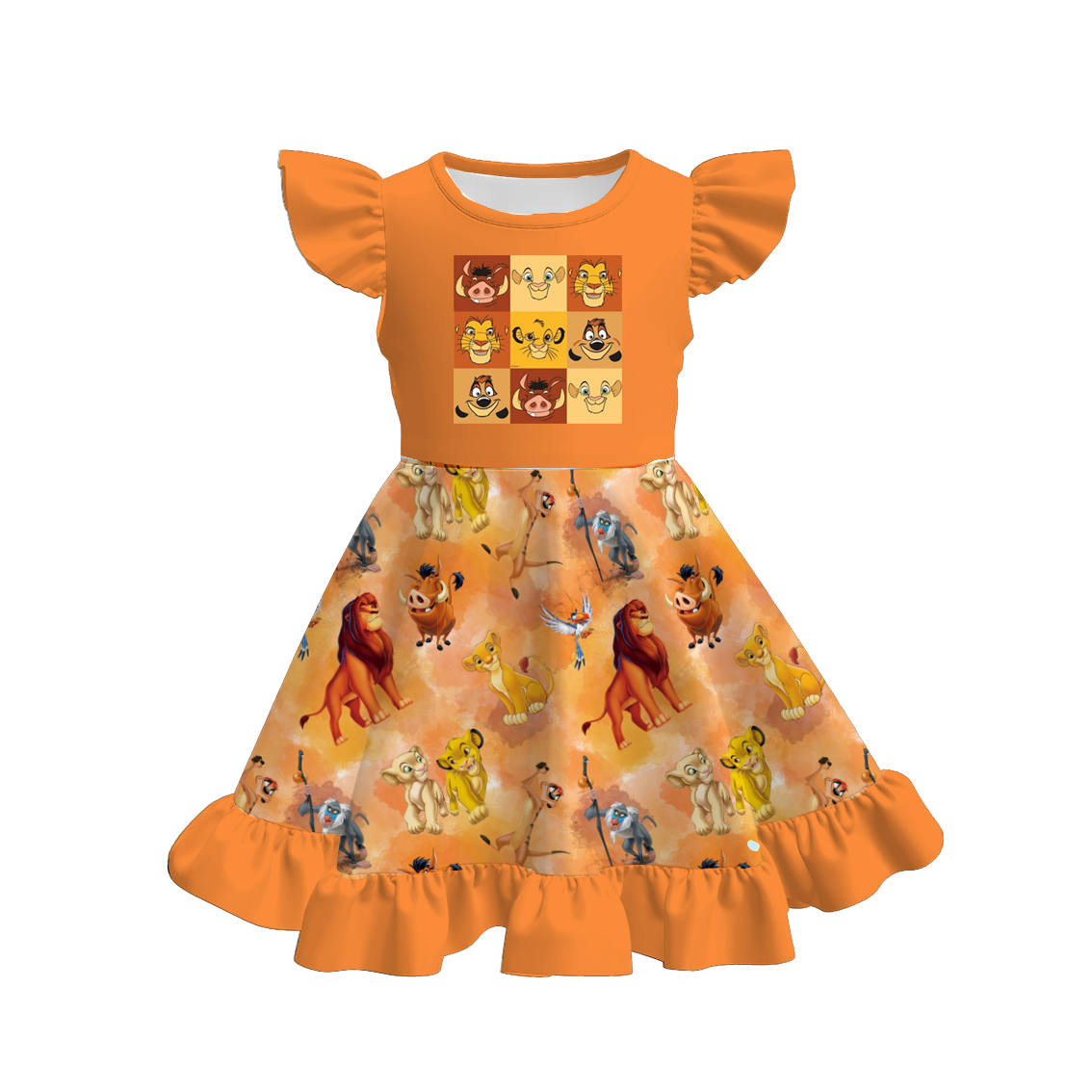 (Pre Order)Girls Spring and Summer Princess Print Dress