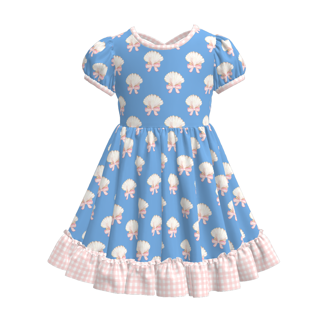 (Pre Order)Girls Spring and Summer Fruit&Bow Print Dress