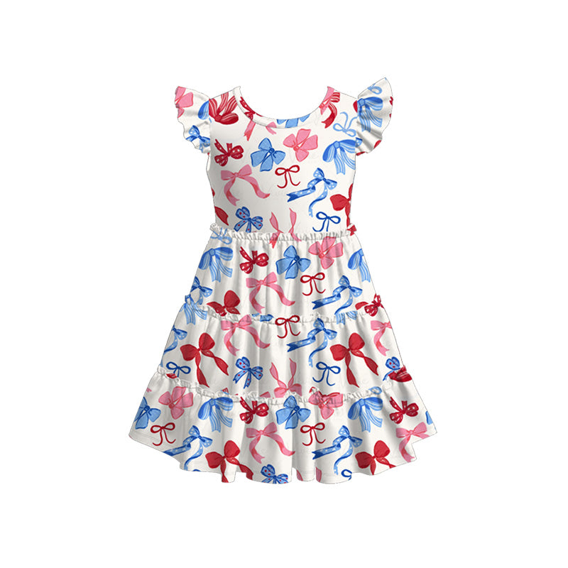 (Pre Order)Sibling Patriotic Print Dress,Romper and Set