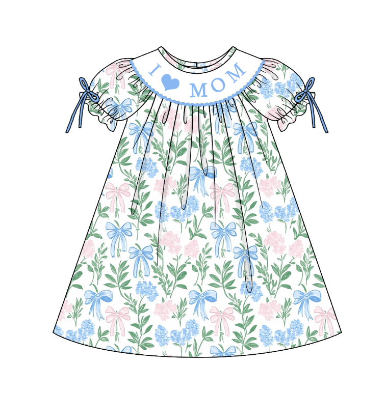 (Pre Order)Sisters Spring and Summer Embroidery Smocked Dress&Romper