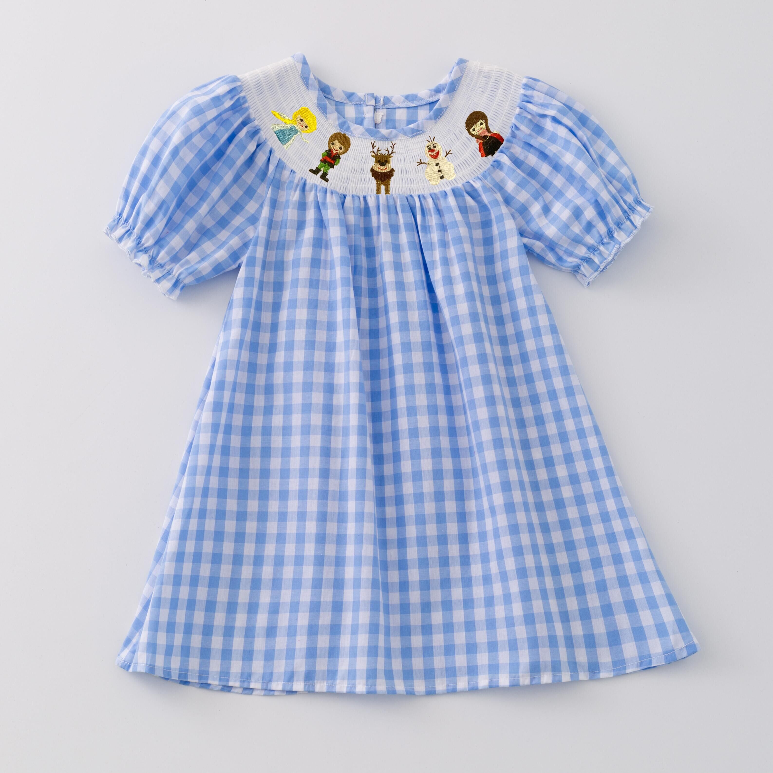 (Pre Order)Sisters Spring&Summer Princess Embroidery Smocked Dress Romper