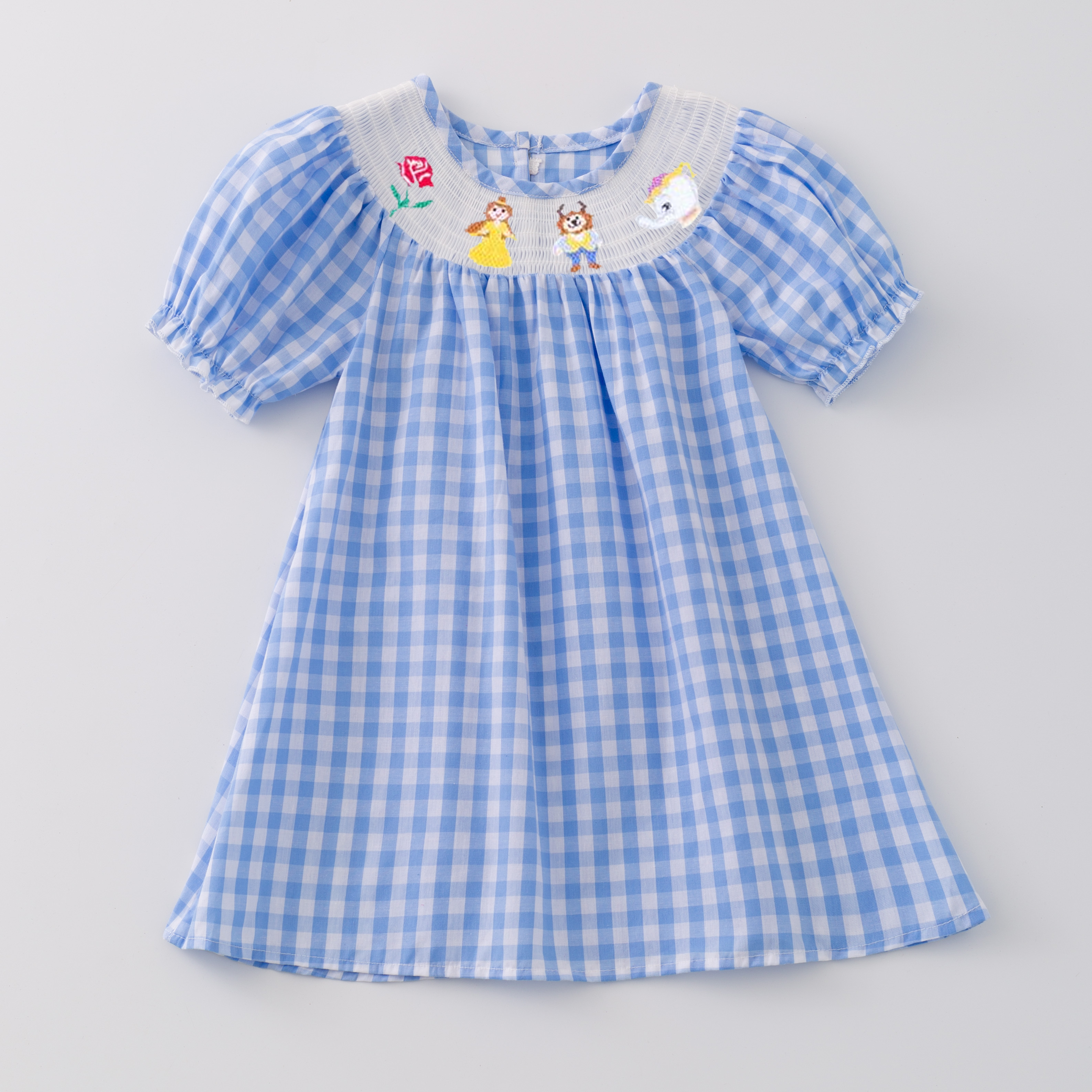 (Pre Order)Sisters Spring&Summer Princess Embroidery Smocked Dress Romper