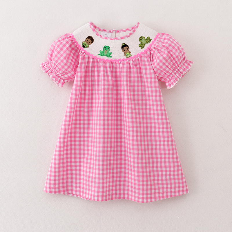 (Pre Order)Sisters Spring and Summer Princess Embroidery Smocked Dress and Romper