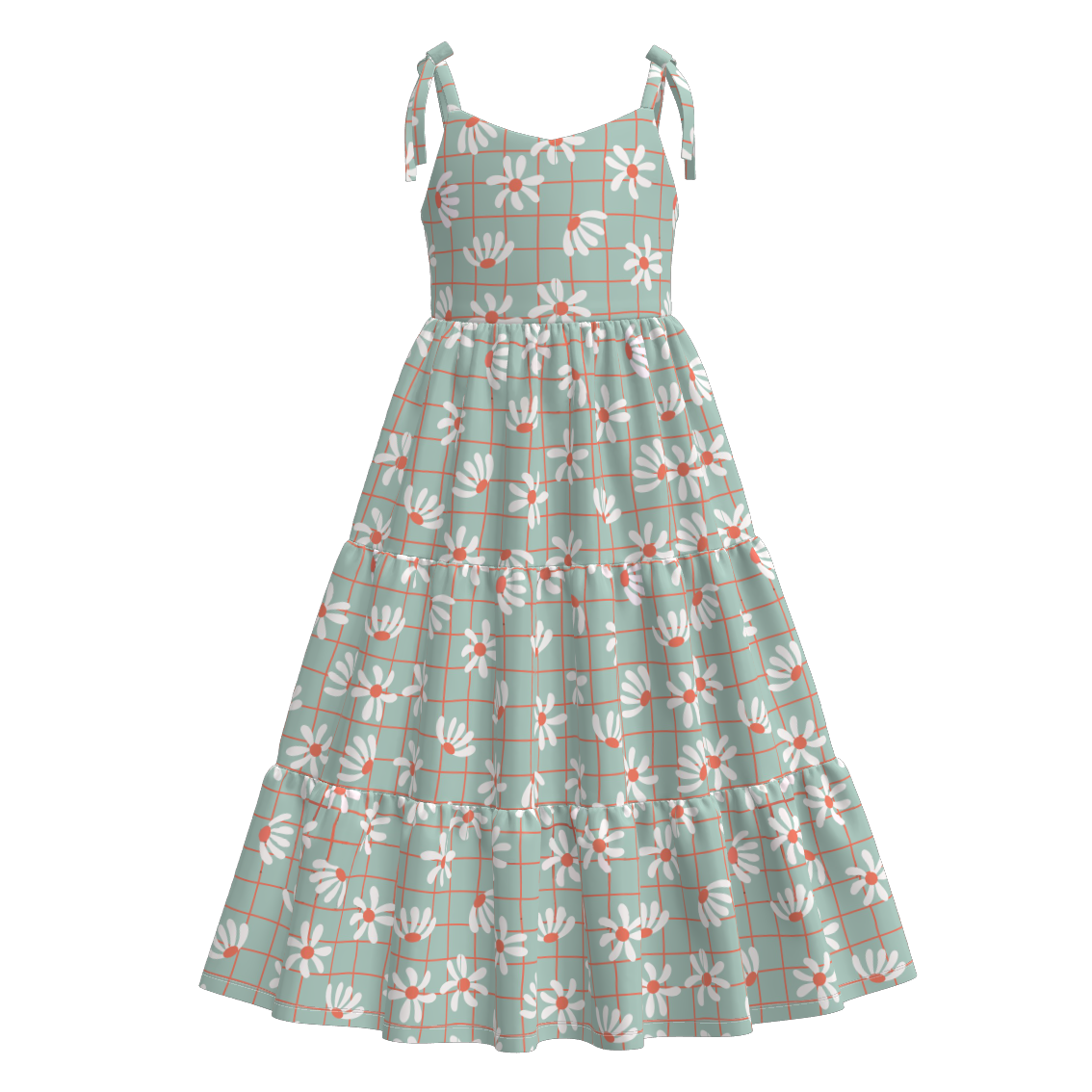 (Pre Order)Mommy and Me Spring and Summer Floral Print MAXI Dress