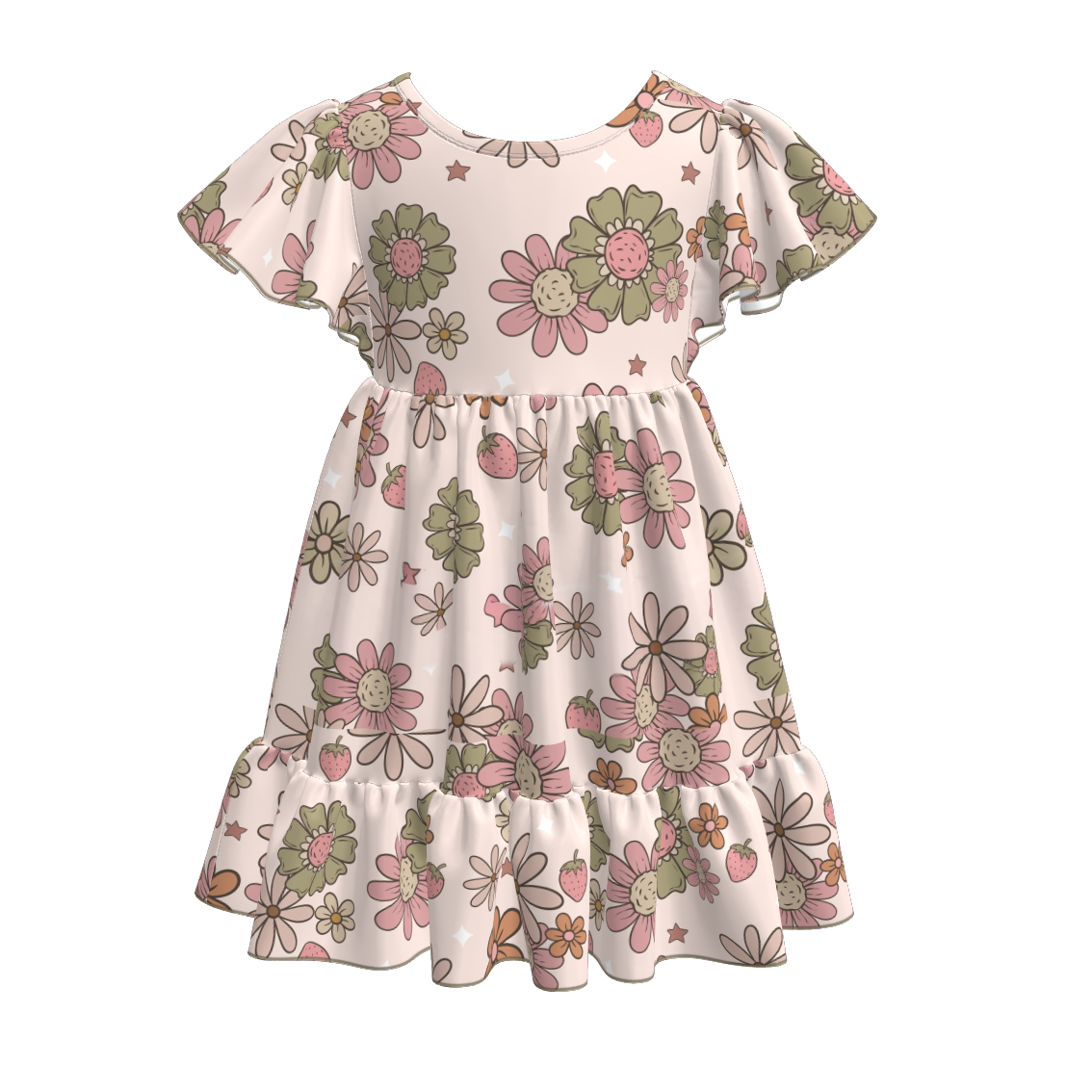 (Pre Order)Mommy and Me Spring and Summer Floral Print Dress