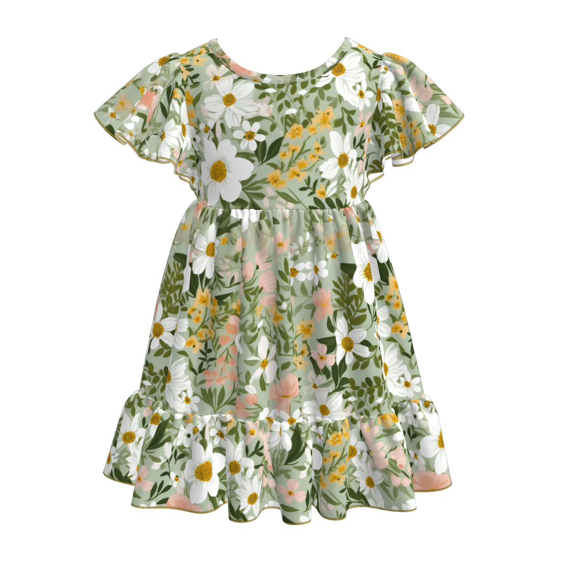 (Pre Order)Mommy and Me Spring and Summer Floral Print Dress