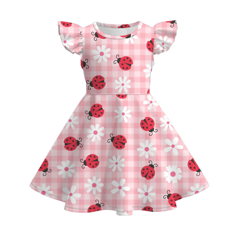 (Pre Order)Girls Spring and Summer Fruit&Bow Print Dress