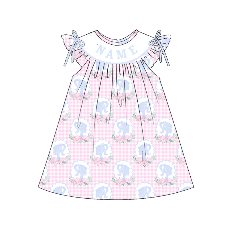 (Pre Order)Sisters Spring and Summer BARBIE GIRL Embroidery Smocked Dress&Romper