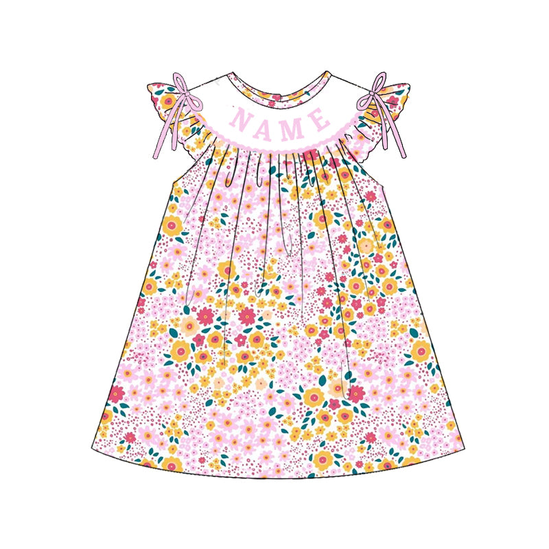 (Pre Order)Sisters Spring and Summer CHILD OF GOD Embroidery Smocked Dress&Romper