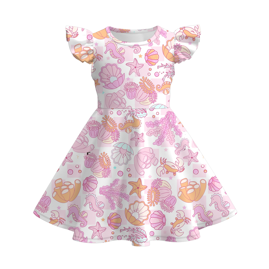 (Pre Order)Girls Spring and Summer Cartoon Print Dress