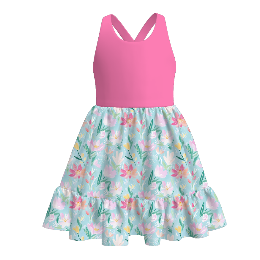 (Pre Order)Mommy and Me Spring&Summer Princess Print Dress