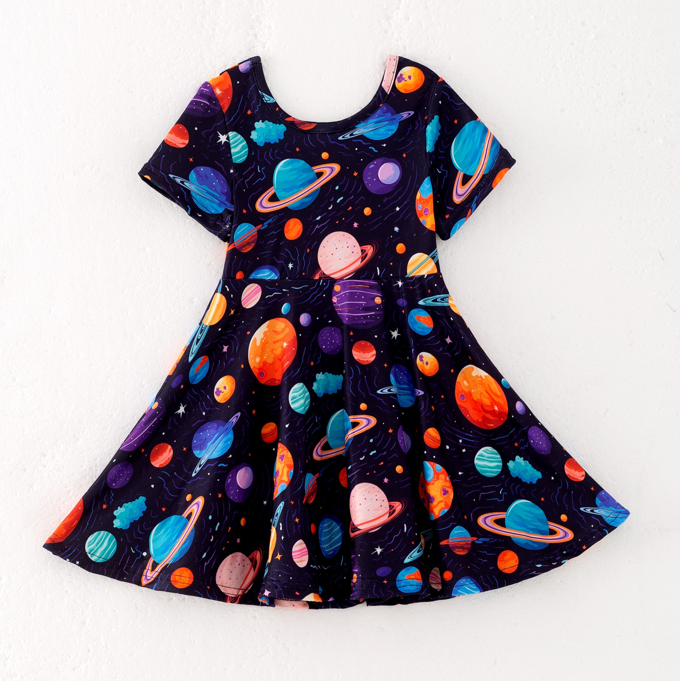 (Pre Order)Girls Spring and Summer Cartoon Print Dress