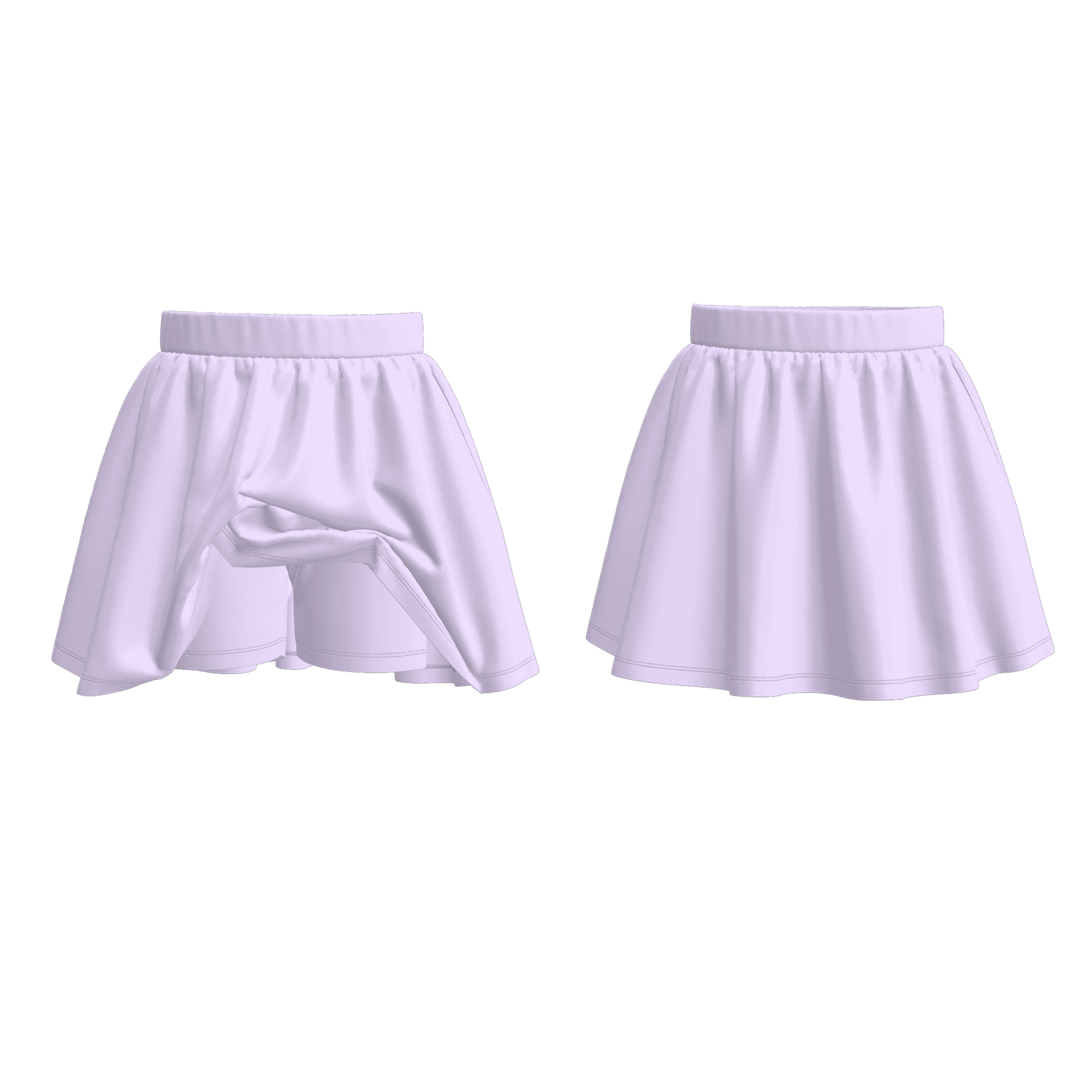 (Pre Order)Girls Spring and Summer Plain Color Skort