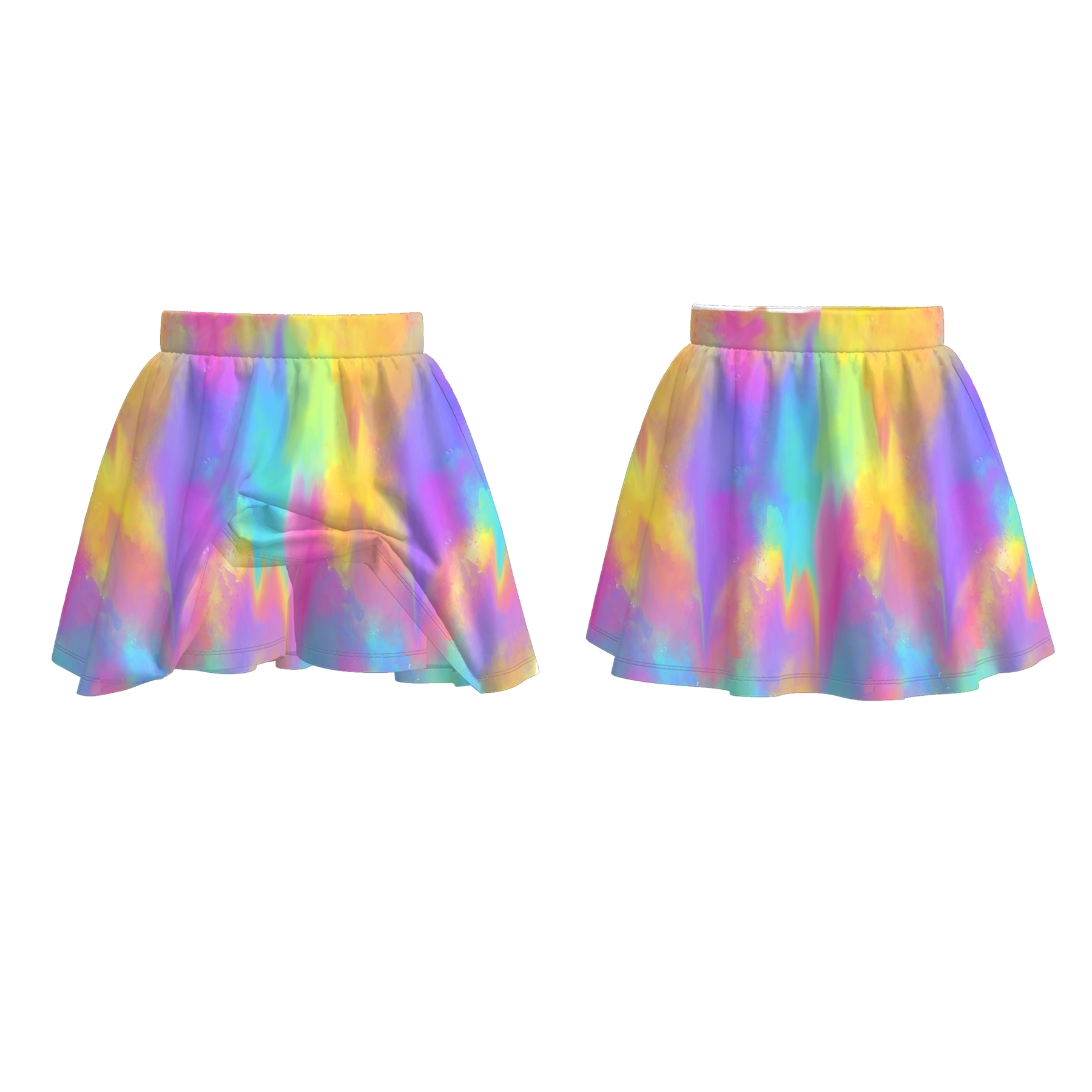 (Pre Order)Girls Spring and Summer Plain Color Skort