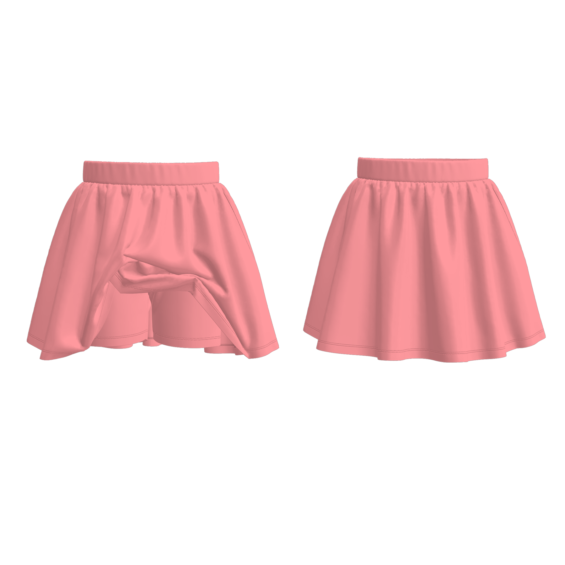 (Pre Order)Girls Spring and Summer Plain Color Skort
