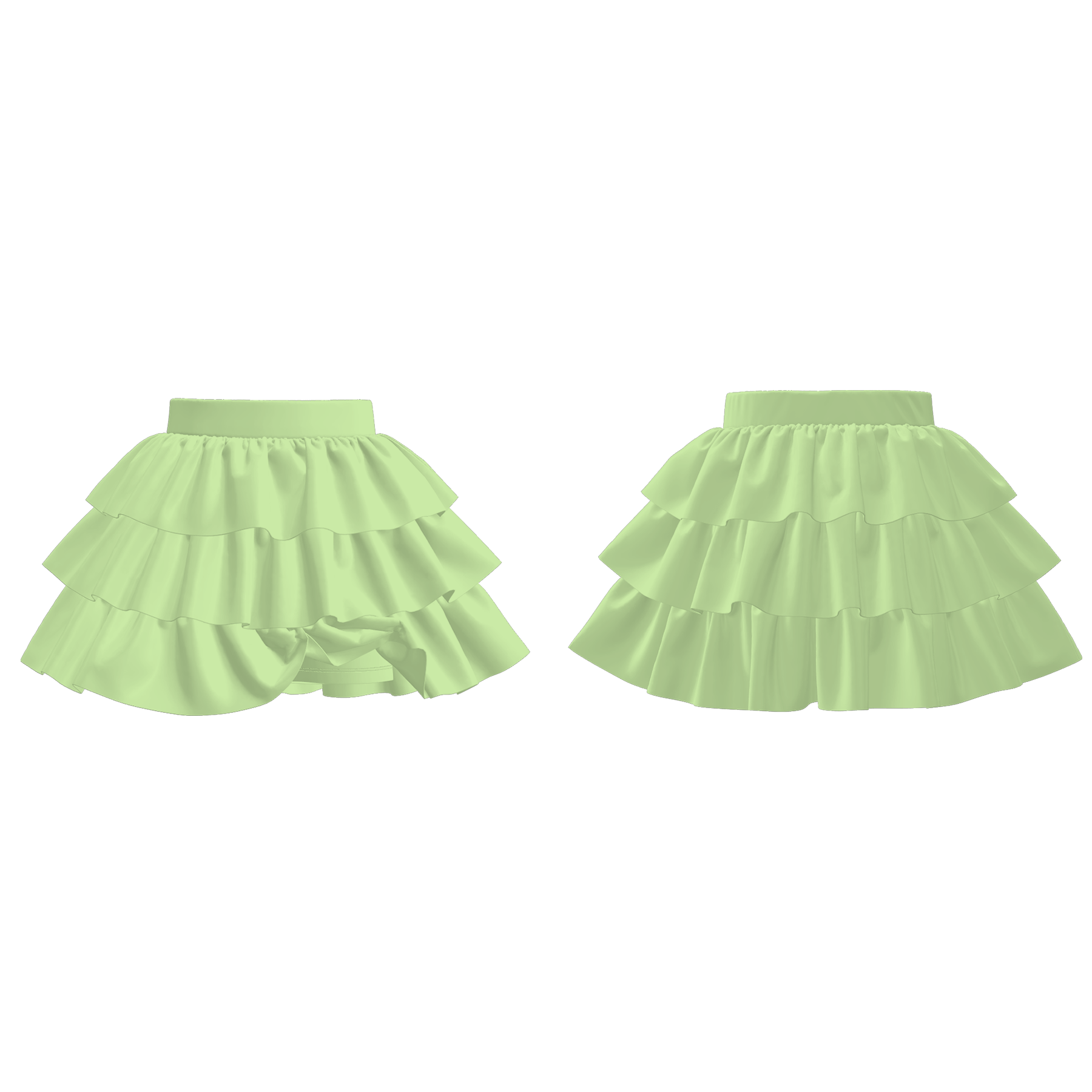 (Pre Order)Girls Spring and Summer Plain Color Skort