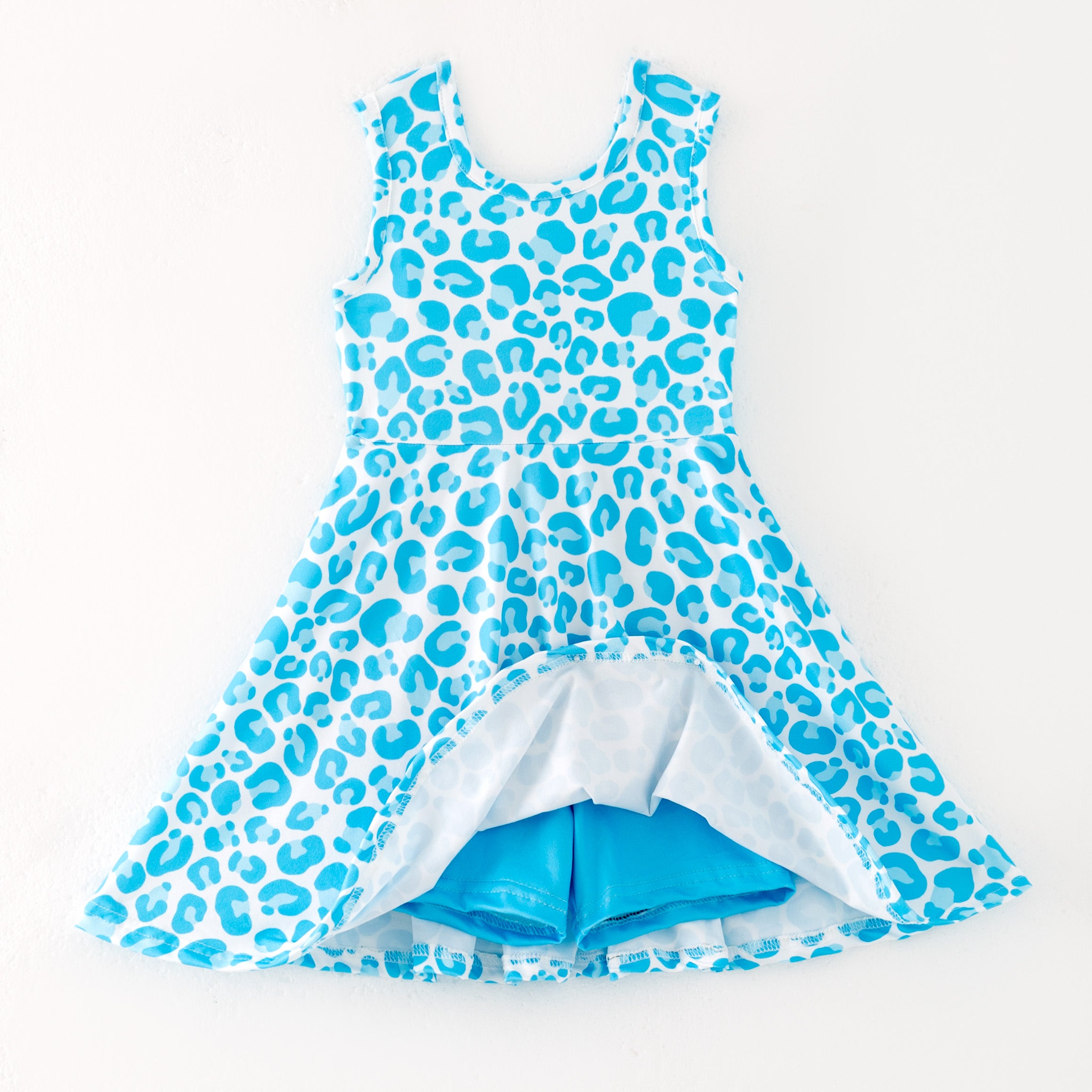 (Pre Order)Girls Spring and Summer Light Blue Skort Dress