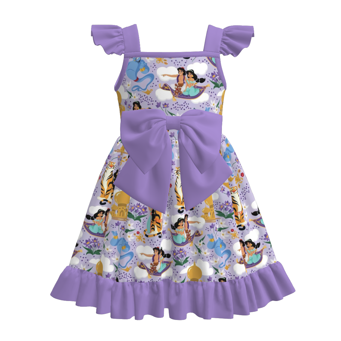 (Pre Order)Sisters Spring and Summer Cartoon Print Dress&Romper