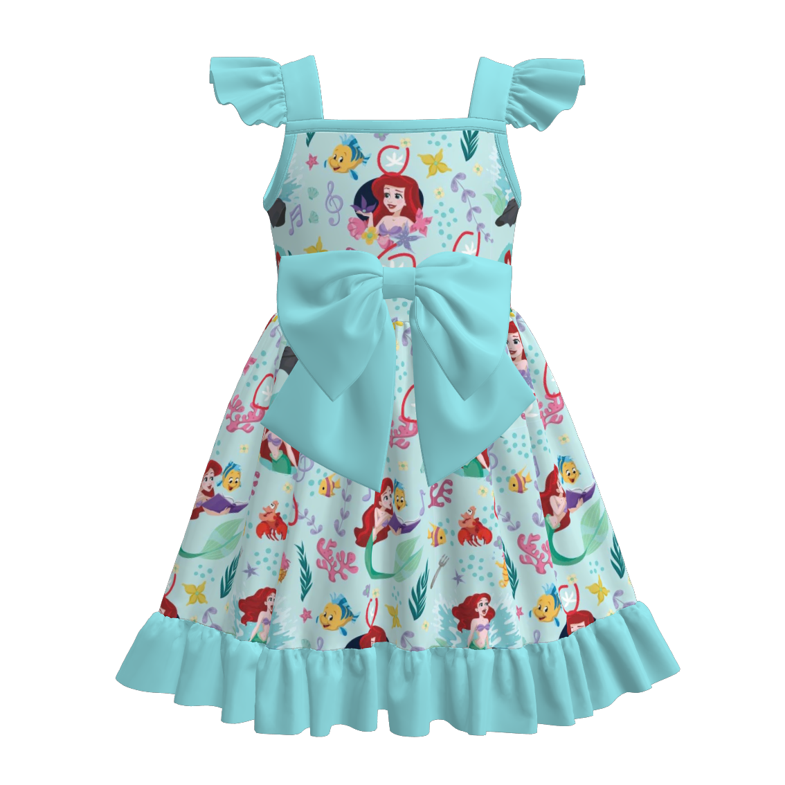 (Pre Order)Sisters Spring and Summer Cartoon Print Dress&Romper