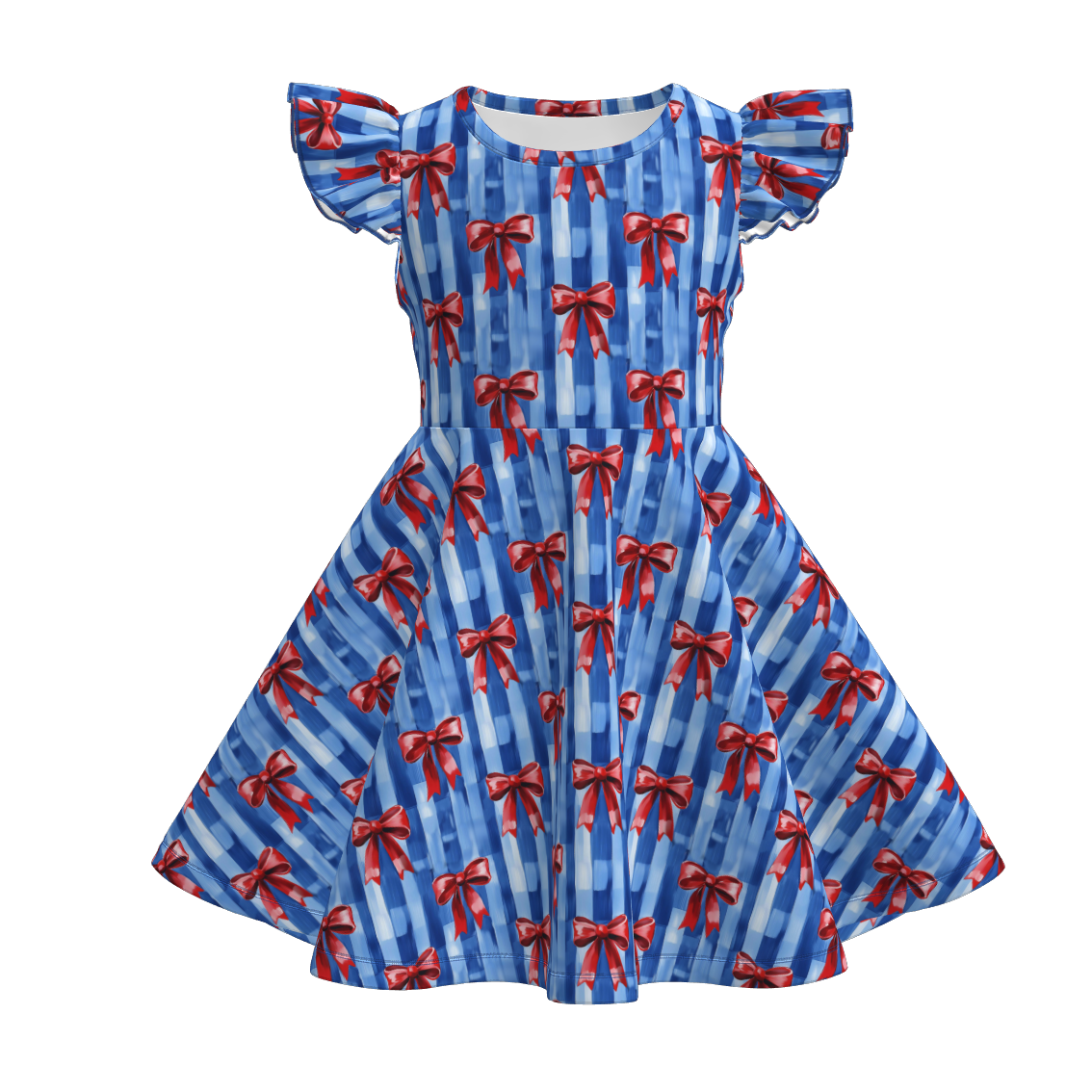(Pre Order)Sisters Patriotic Print Dress&Romper