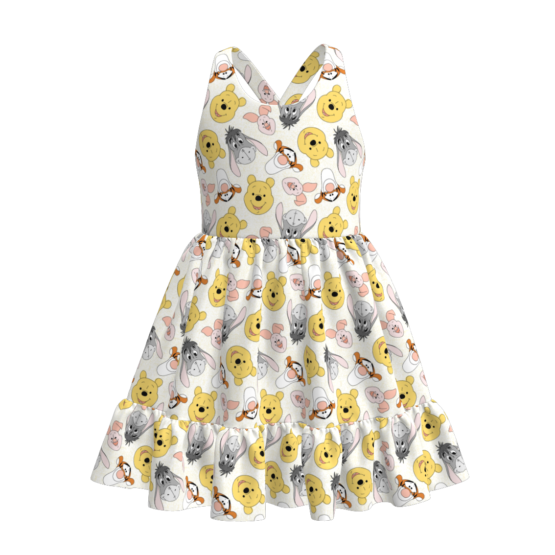 (Pre Order)Girls Spring and Summer Cartoon Print Dress