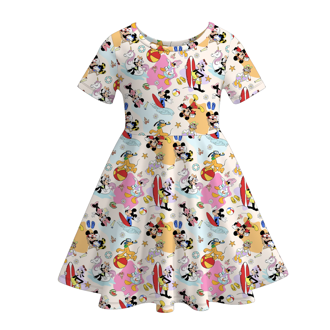 (Pre Order)Girls Spring and Summer Princess Print Dress