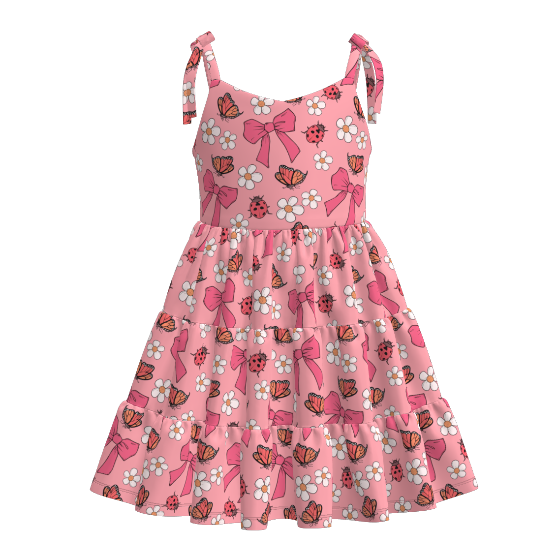 (Pre Order)Mommy and Me Spring&Summer Floral Print Slip Dress